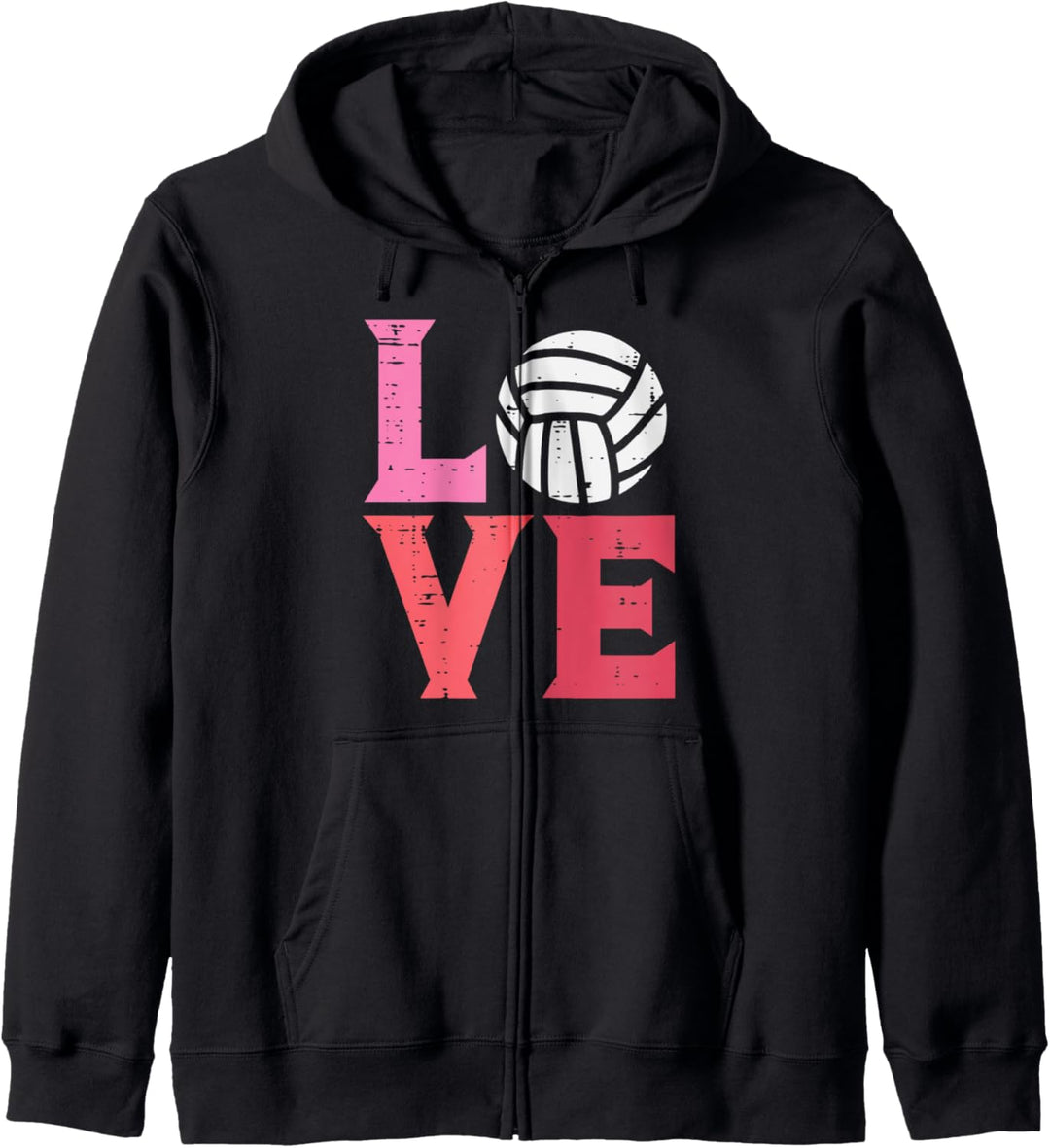 Pink Love Volleyball Cute Sports Coach Player Men Women Kids Kapuzenjacke