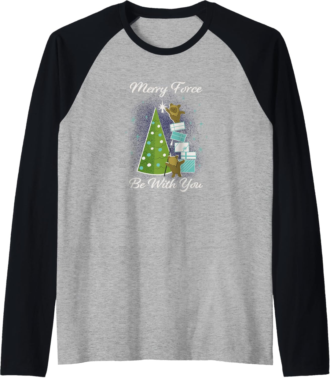 Star Wars Christmas Ewoks Merry Force Be With You Raglan