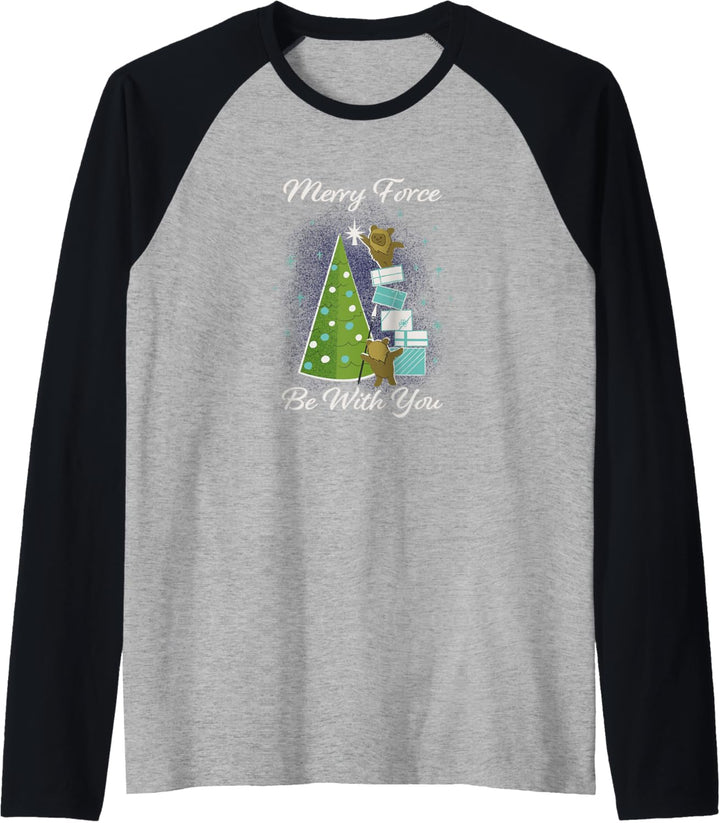 Star Wars Christmas Ewoks Merry Force Be With You Raglan