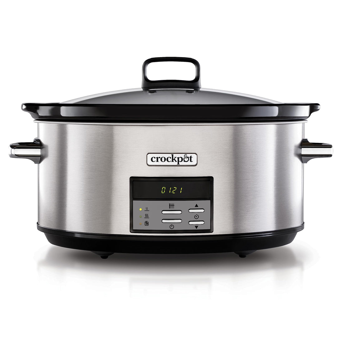 Crock-Pot Digital-Schongarer Slow Cooker | einstellbare Garzeit | 7,5 Liter (10+ Personen) | rostfre