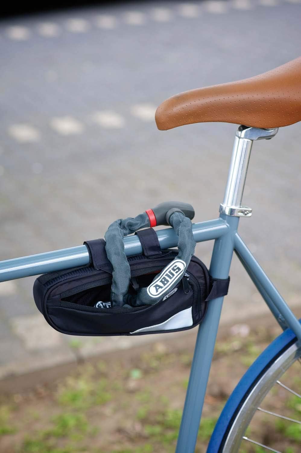 ABUS Fahrradtasche Oryde ST 2250 - Rahmentasche mit Klettband - wasserabweisendes Material - Schwarz