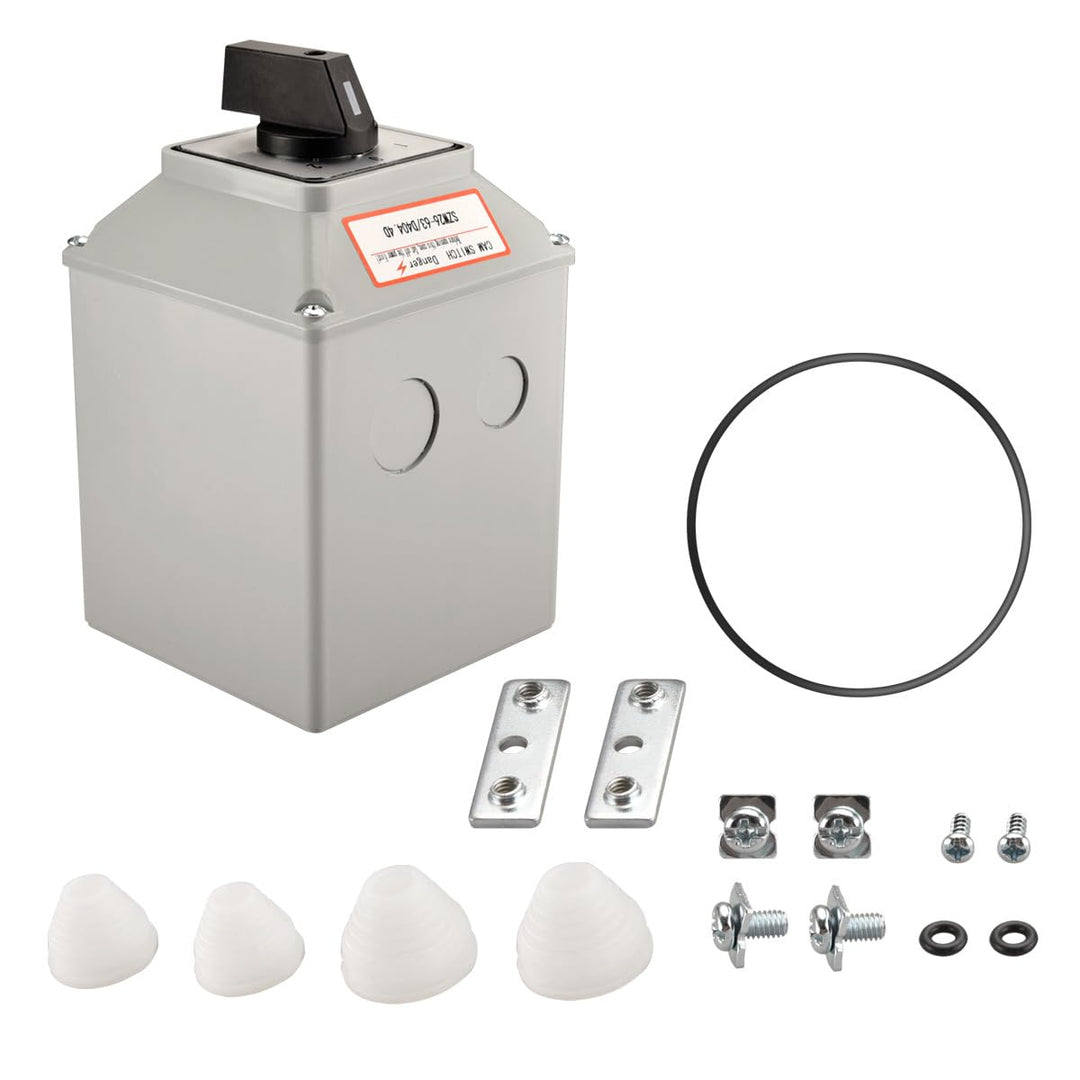 Heschen universaler Drehwechselschalter SZW26-63/D404.4D 660V 63A ON-OFF-ON, 3 Positionen, 4 Phasen,