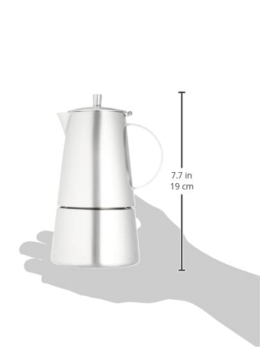 Cilio 202304 Espressokocher Modena, 6 Tassen, Edelstahl, Induktion geeignet