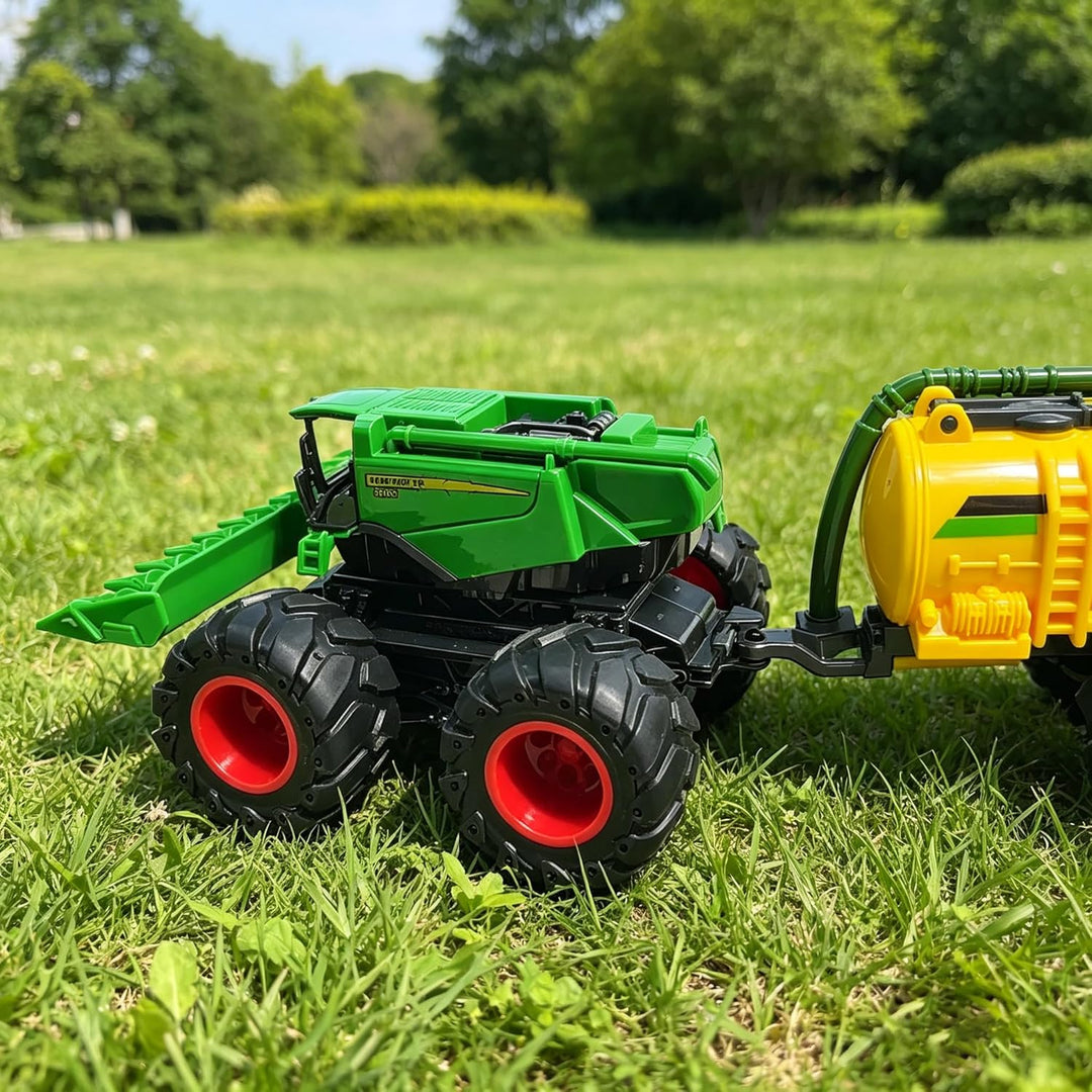 Farm Traktor Fahrzeuge Traktor Anhänger, Reibungsbetriebene Trägheit Trecker mit Anhänger, Metall &amp;