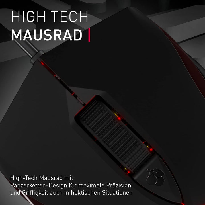 CHERRY MC 3.1, kabelgebunde Gaming-Maus, hochpräziser optischer 5.000 dpi Pixart-Sensor, 6 frei prog