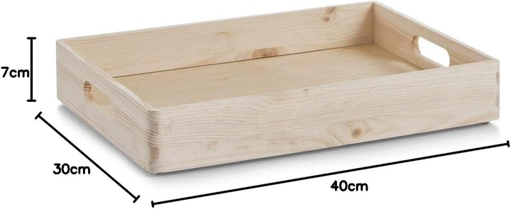 Zeller 13142 Allzweckkiste, Nadelholz, 40 x 30 x 7 cm, 40 x 30 x 7 cm