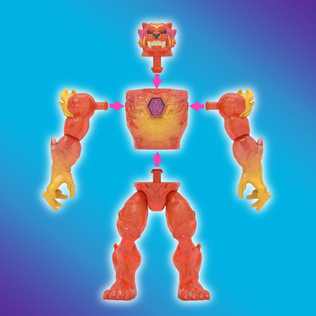 MrBeast Lab Hybrids Megapackung, Verschiedene Hybrid-Teile und 5 Actionfiguren zum Kombinieren, Expe