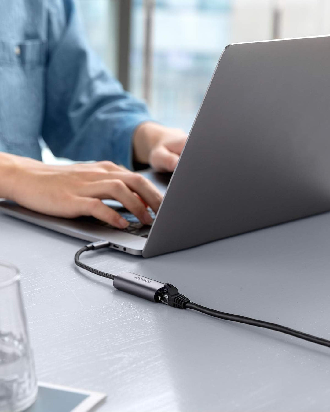 Anker PowerExpand USB-C auf Gigabit Ethernet Adapter, Aluminium, kompaktes Design, USB-C Ethernet Ad