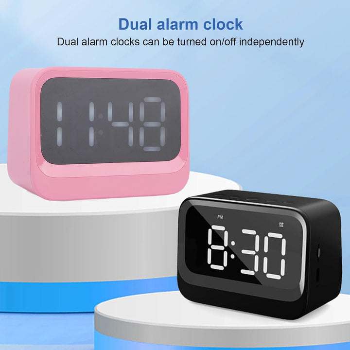 ASHATA Digitaler Wecker mit -Lautsprecher, LED Digital Clock -Lautsprecher mit Grossem LED -Display