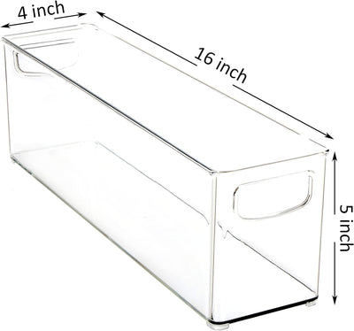 Youngever 2er Set 40 x 10 x 12 cm Kühlschrankbehälter, Speisekammer Organizer, Aufbewahrungsbox Kühl