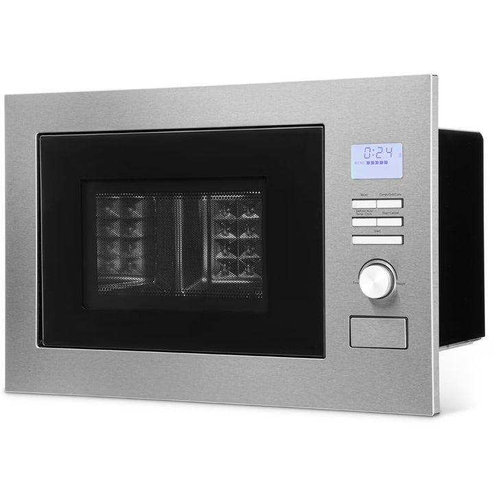 Bomann MWG 3001 H EB, 3 in 1- Einbau-Mikrowelle mit Grill und Heissluft, LCD-Display, 8 Automatikpro