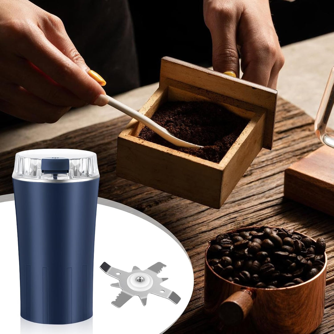 Kaffeemühle Elektrisch, 300W Elektrische Kaffeemühle, Gewürzmühle Elektrisch, 304 Edelstahlmesser Bp