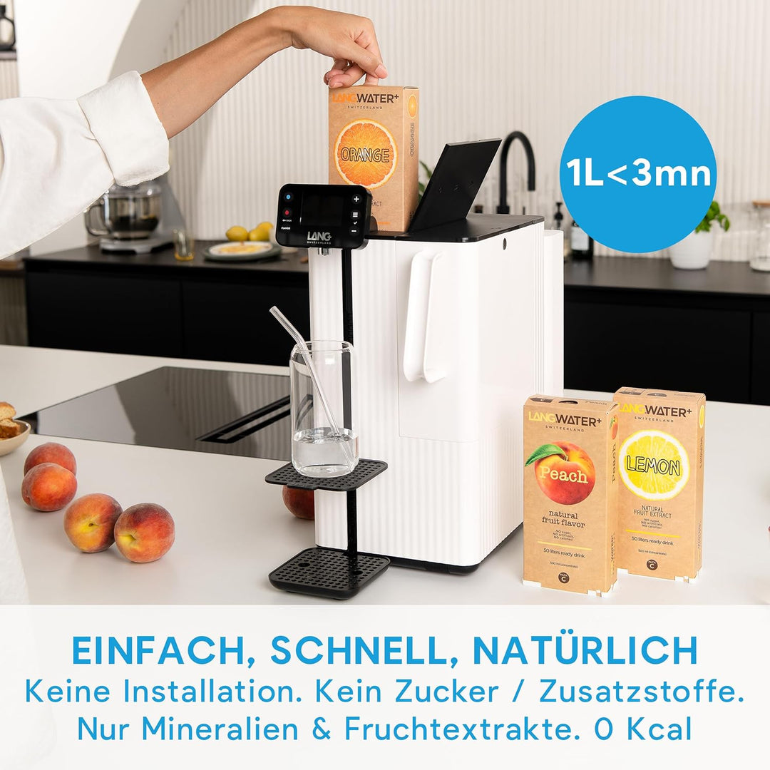 LANGWATER Osmoseanlage Auftisch TheWell 2 - mit Mineralisierung, Aromen, Heisswasserspender – Umkehr