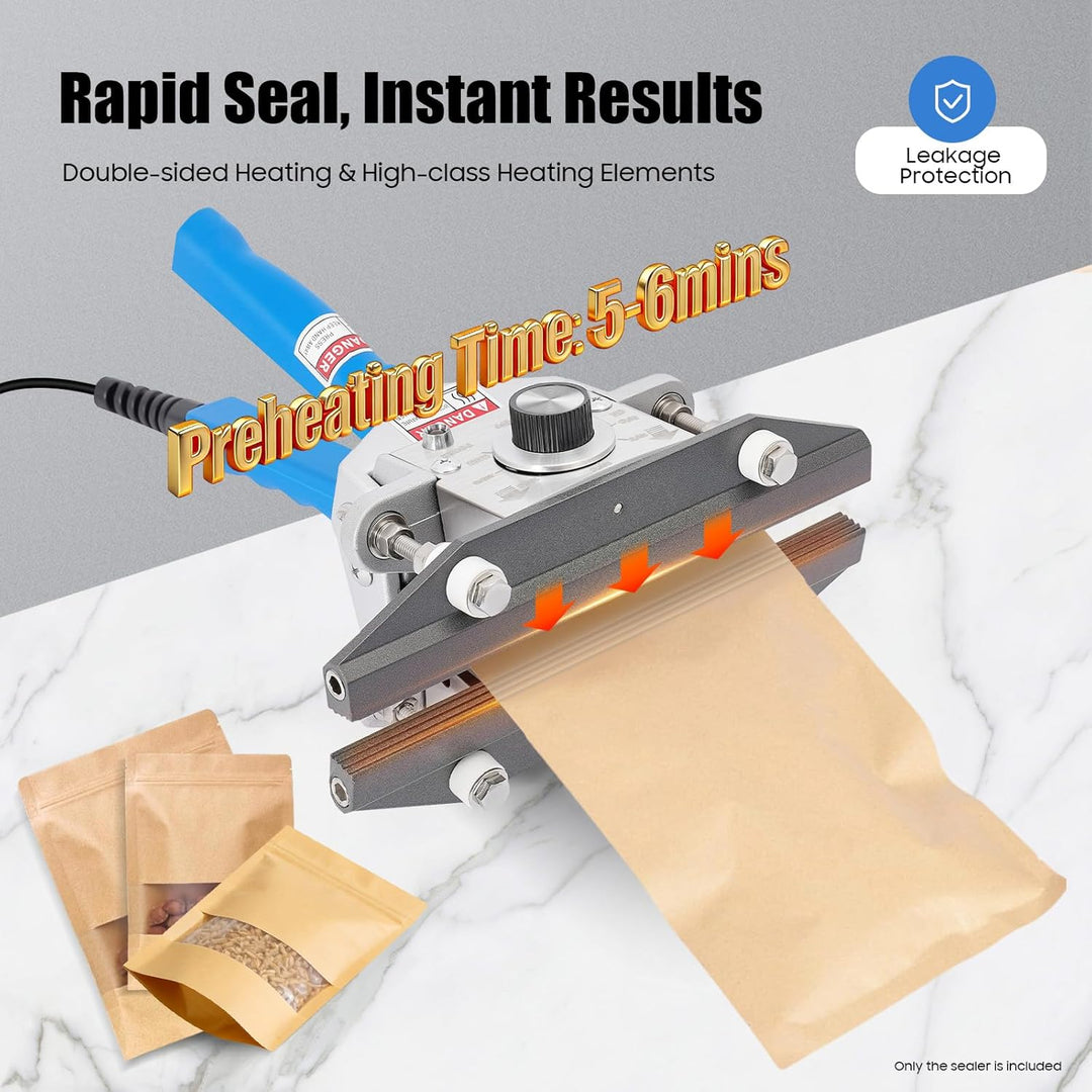 300W Zange Versiegelungsmaschine Handbuch Zangendichtung Machine Sealer Tragbare Lebensmittellagerun