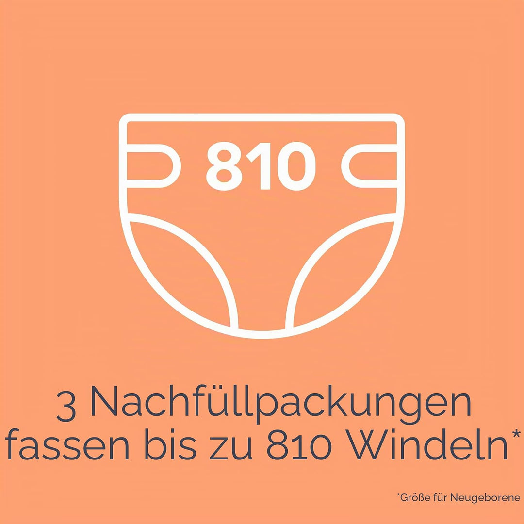 Diaper Genie Playtex Max Fresh Nachfüllbeutel, ideal für Windeleimer, 3 Stück, 810ct
