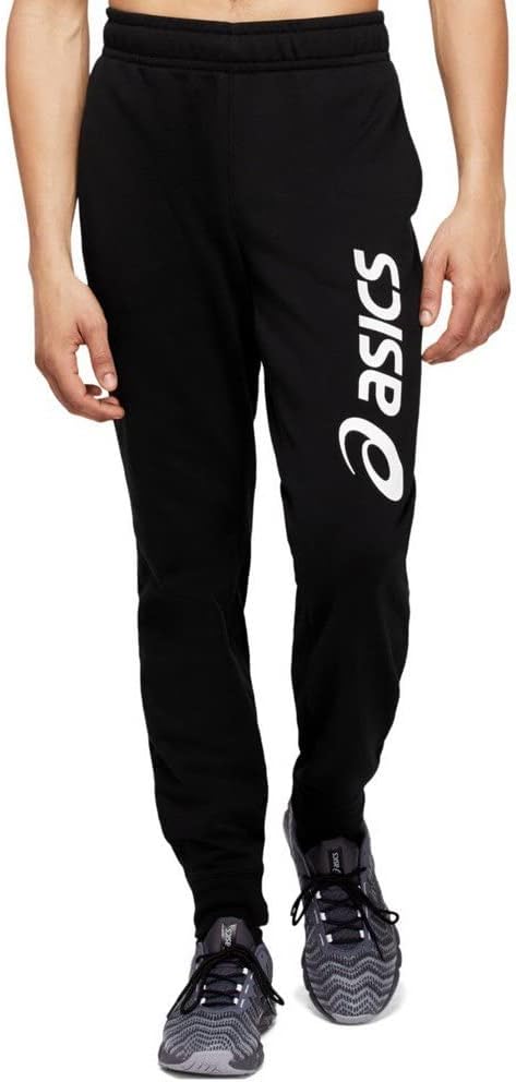 ASICS Herren Hose Big Logo Sweat Pant, Performance Schwarz / Brilliant Weiss