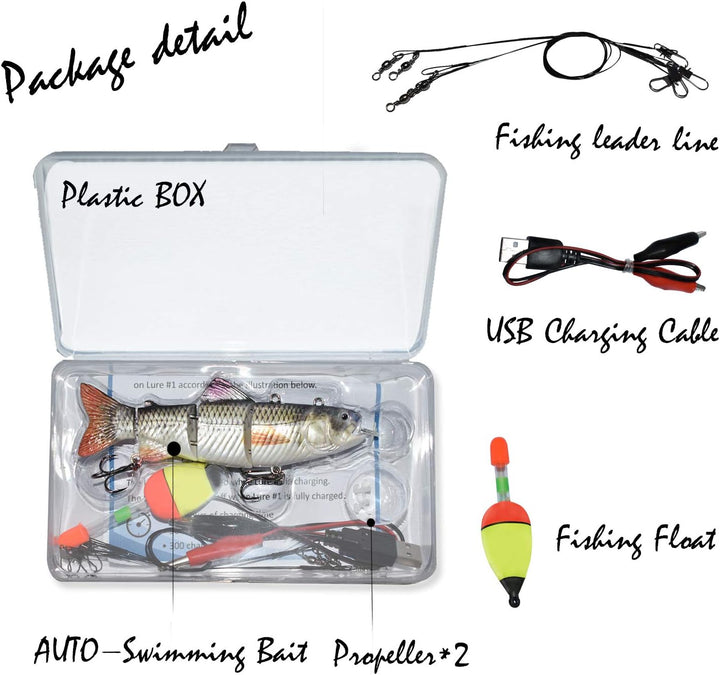 ods lure Robotic Schwimmköder USB wiederaufladbar Fischköder mit LED Licht Elektrischer Angelköder m
