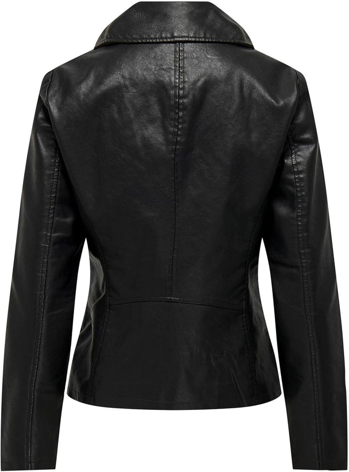 ONLY Female Kunstlederjacke ONLGEMMA Kunstlederjacke 38 Schwarz, 38 Schwarz
