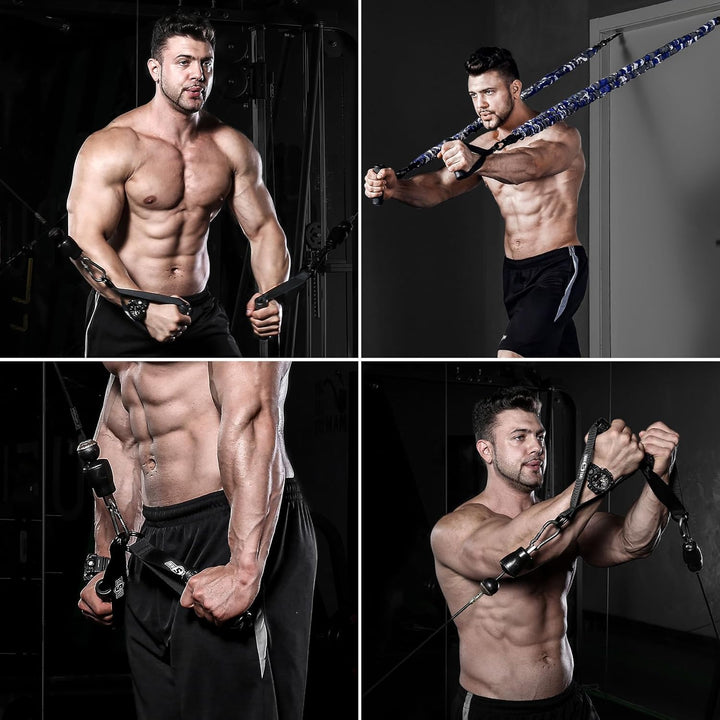 INNSTAR 2 Stück Einhandgriff, Kabelzug Griffe für Widerstandsbänder, Ideal für Home Gym Seilzug Fitn