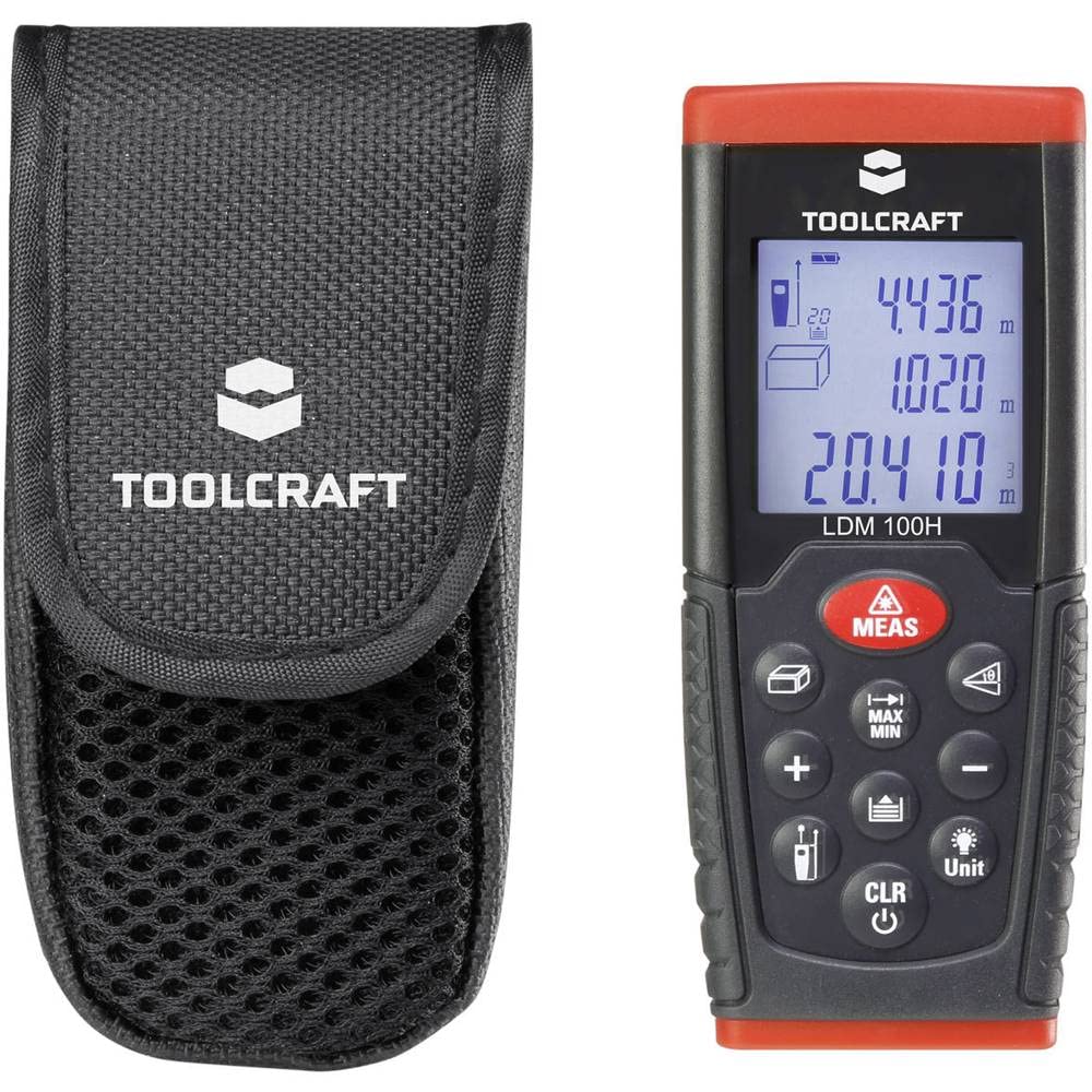 TOOLCRAFT LDM100H Laser-Distanzmesser I Entfernungsmesser I Distanzmesser I Entfernungsmessgerät I L