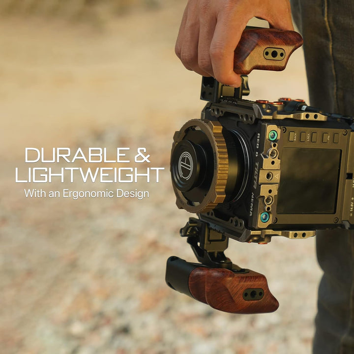 Tilta TA-RWH-B Holzgriff rechts tragbar für Sony A7S3 A7 GH5 5D BMPCC6K Kamerakäfig - Schwarz