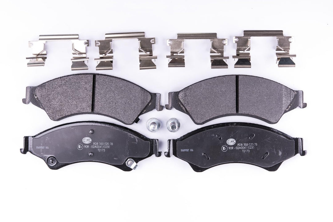 HELLA PAGID 8DB 355 020-781 Bremsbelagsatz - T2173 - Dicke/Stärke: 16.4mm - mit akustischer Verschle