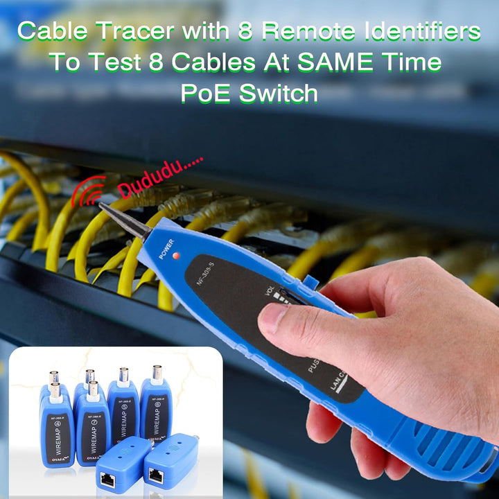 NOYAFA NF-388-B Mehrzweck-Netzwerk-Kabel-Tester Tracker Tracer Test Ethernet NF-308 mit 1 Fernbedien