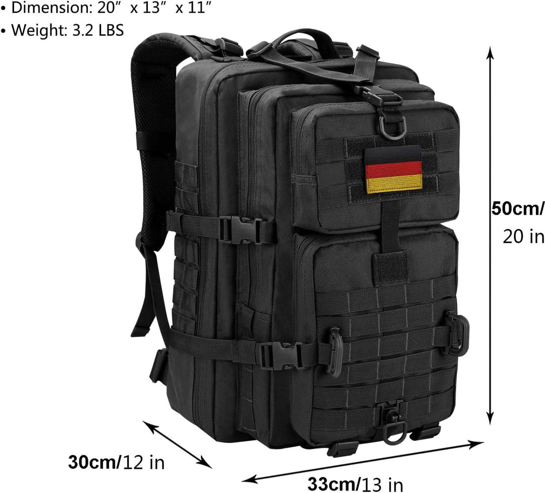Hannibal Tactical 40L Militär Taktischer Rucksack US Cooper Rucksack Armee Assault Pack 3 Tage Bug O