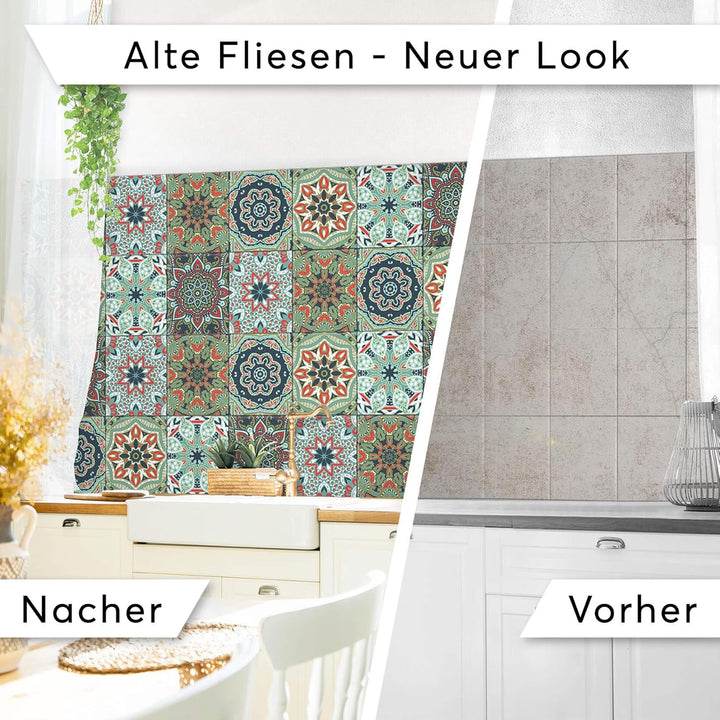 CREATISTO Klebefliesen Stickerfliesen Fliesenfolie - Selbstklebende Fliesen Folie I Klebefliesen Dek
