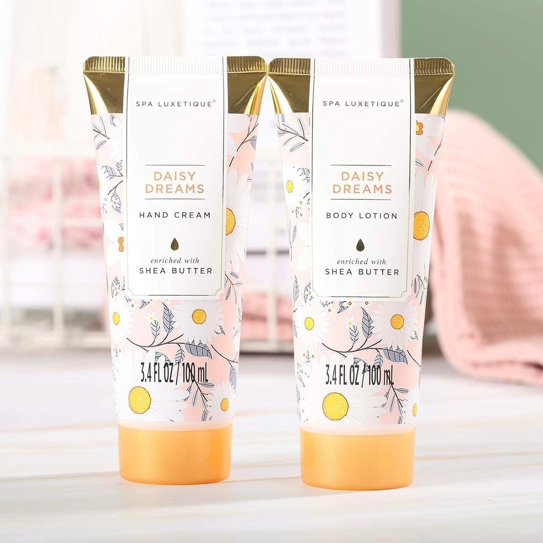 SPA LUXETIQUE Damen Bade Geschenkset - Beauty Set für Sie 12tlg Geburtstagsgeschenk, Gänseblümchendu