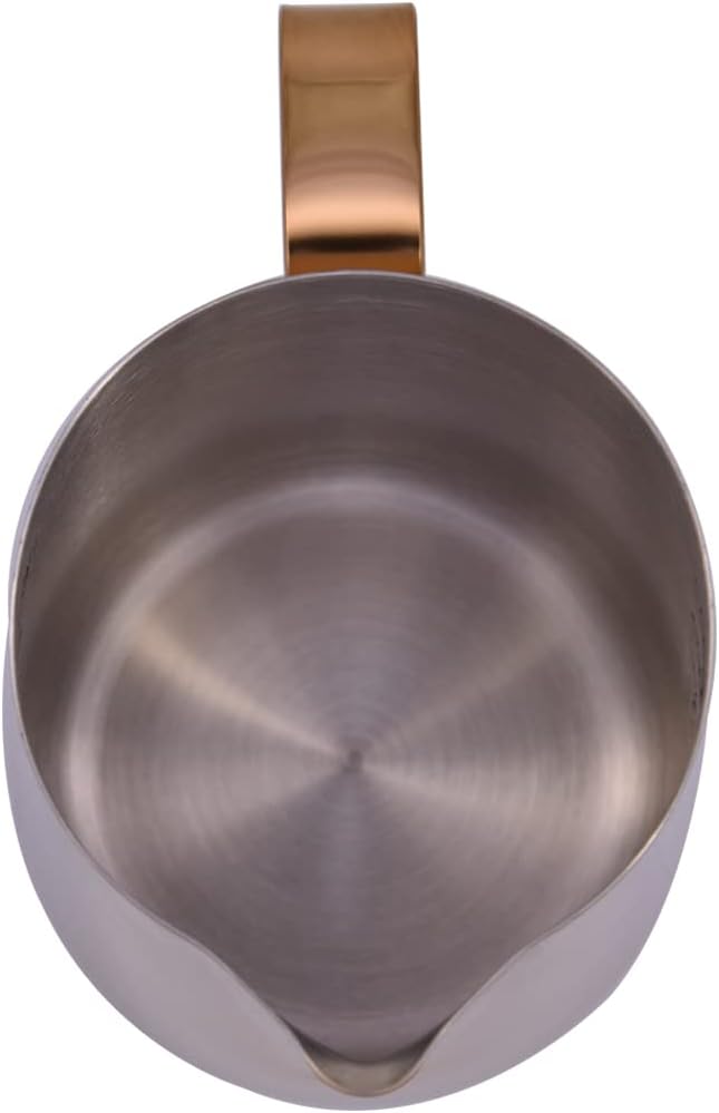 Hoshen Espresso-Krug (350 ml), Edelstahl innen und aussen, Blumen-Zugbecher, Kaffeekunststift, Latte