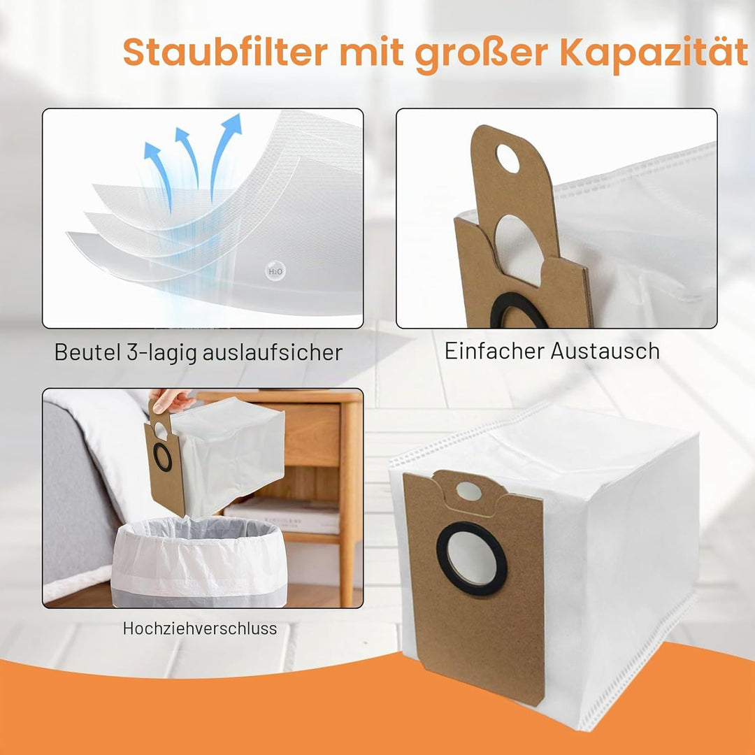 Staubsauger-Ersatzteil-Set passend für MONSGA MS1 MAX Roboter-Staubsauger, Staubsaugerzubehör passen