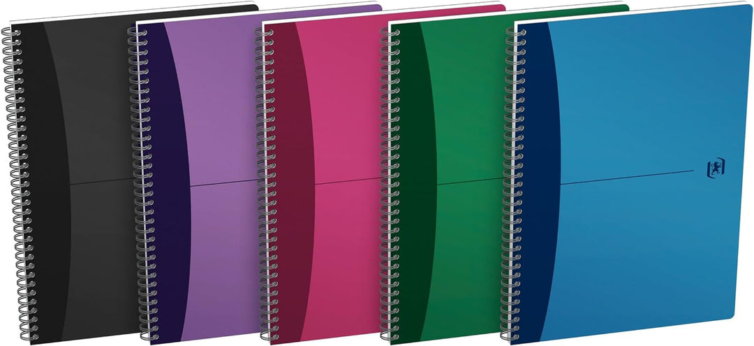 Oxford 100101523 Office Urban Mix Spiralbuch 21 x 29,7 cm 100 Seiten 90g 5 Stück