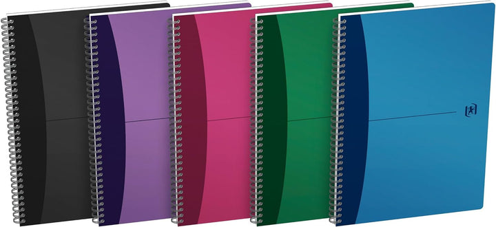 Oxford 100101523 Office Urban Mix Spiralbuch 21 x 29,7 cm 100 Seiten 90g 5 Stück
