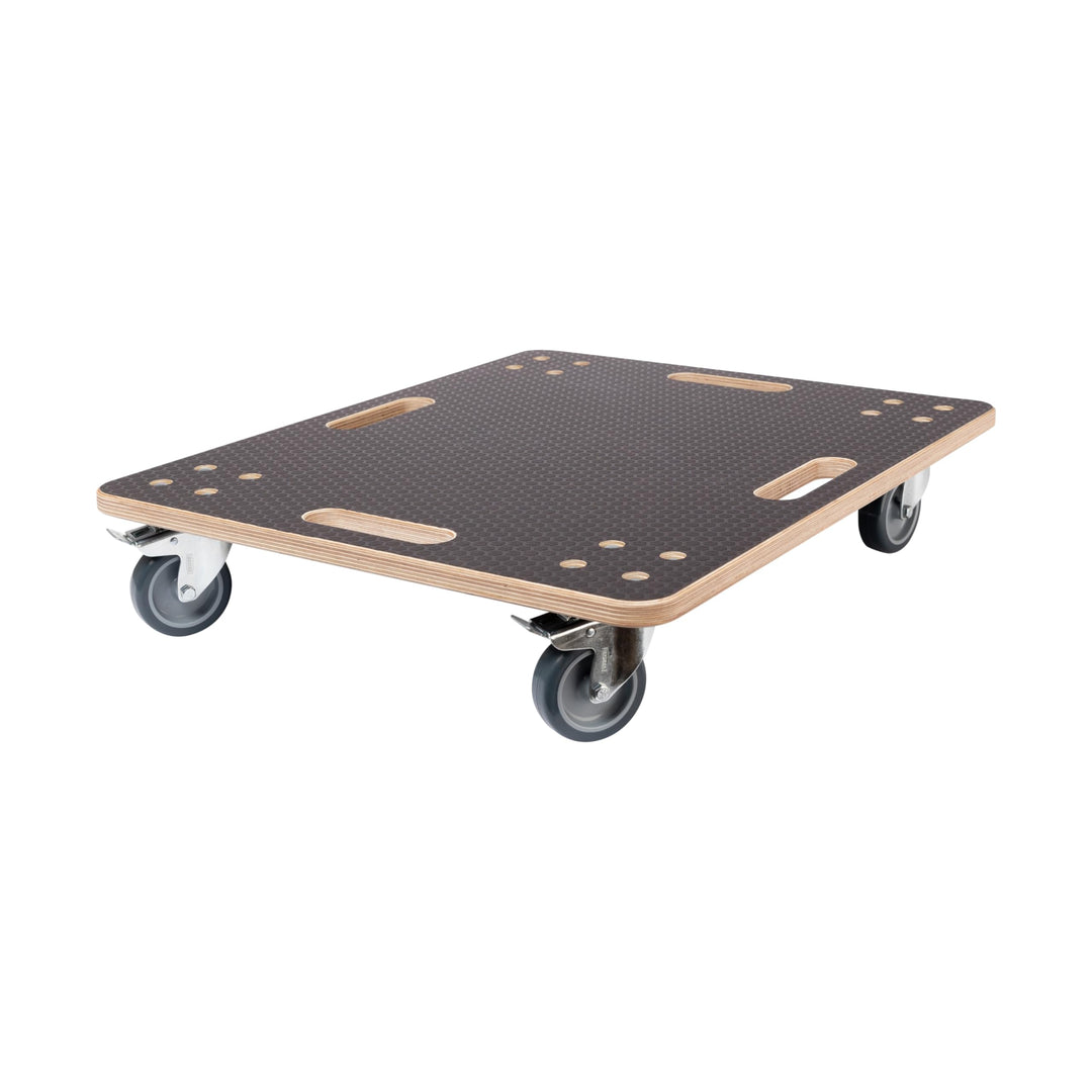 PUSHUPER Möbelroller – Robuster Transportroller aus Sperrholz, 200kg (Dunkel 200kg 2-Bremsen, 60 x 5