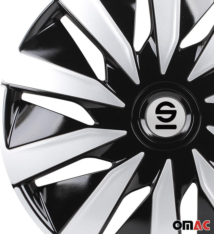 Satz SPC1691BKSV Sparco Lazio Radzierblenden Lazio 16-Zoll Schwarz/Silber 16" Schwarz/Silber, 16" Sc