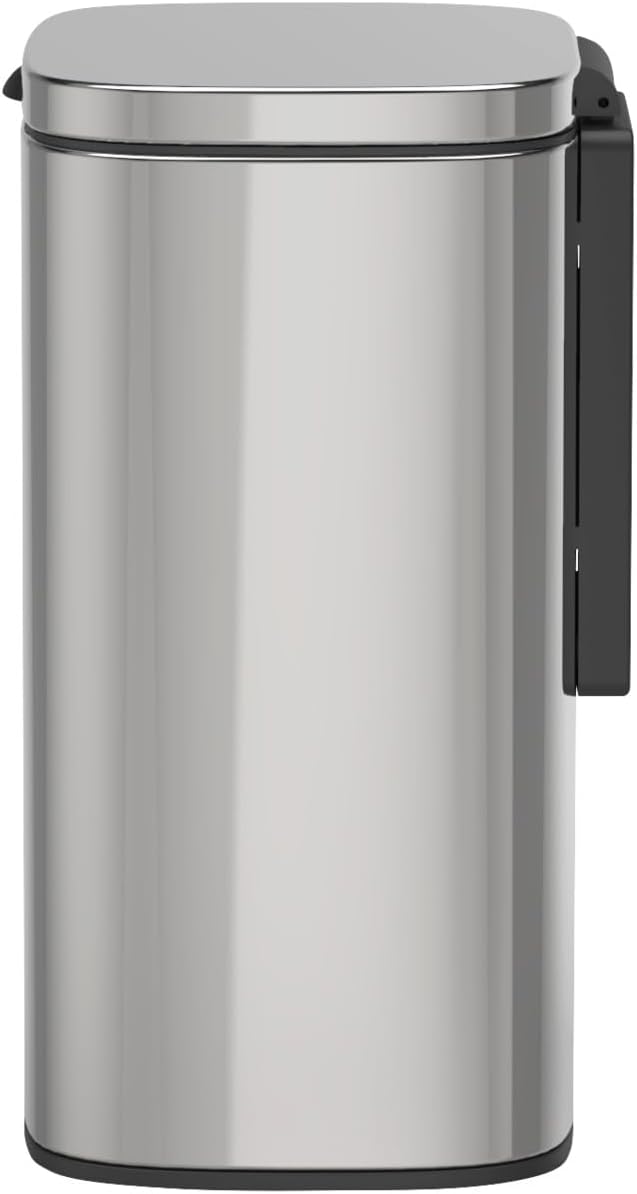 WENKO Wand-Kosmetikeimer Sare 5 Liter, Mülleimer mit Deckel und Easy-Close Absenkautomatik, Badezimm