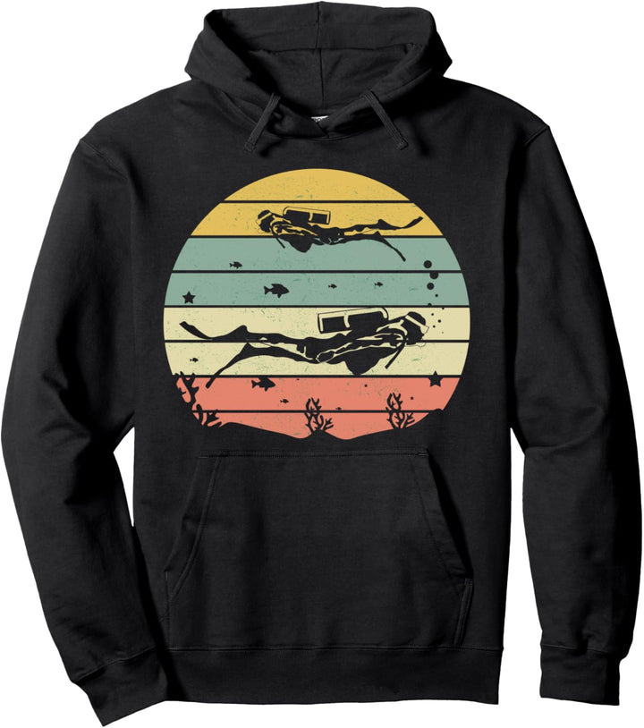 Taucher Vintage Design Pullover Hoodie