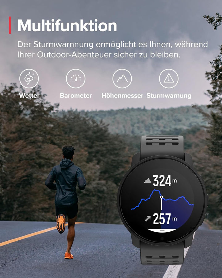 SUUNTO 9 Peak Multisport Uhr - Robust Outdoor Smartwatch, Saphirglas Bildschirm & 100m Wasserdicht,