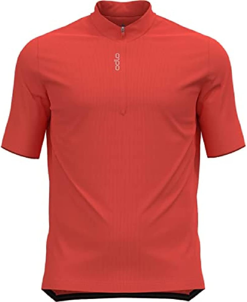 Odlo Herren Essentials_411972 Radtrikot halber Reissverschluss M Firelight, M Firelight