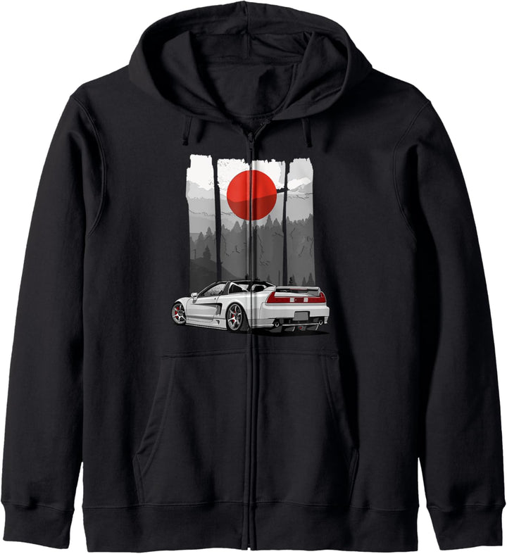 JDM NSX Autotuning Japan Rising Sun Drift Import Kapuzenjacke