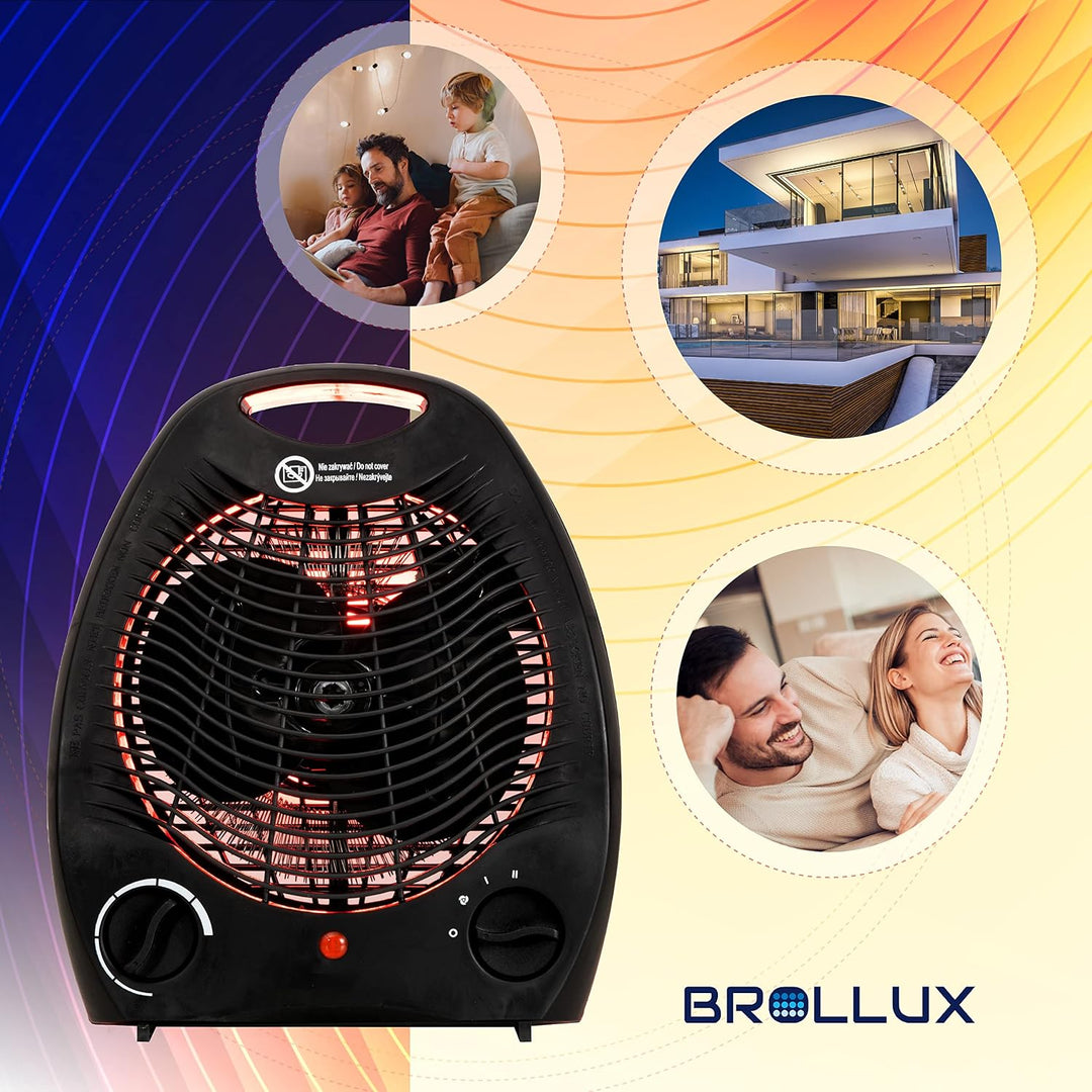 Elektroheizung 2000W mobiles Heizgerät FH1B Thermoventilator Heizlüfter Spiralheizkörper Heizspirale