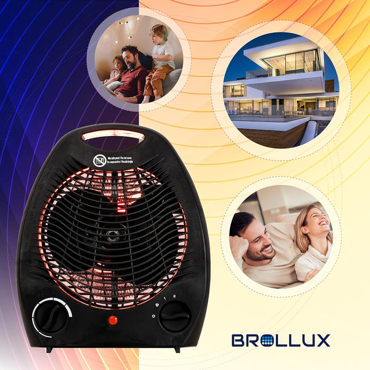 Elektroheizung 2000W mobiles Heizgerät FH1B Thermoventilator Heizlüfter Spiralheizkörper Heizspirale