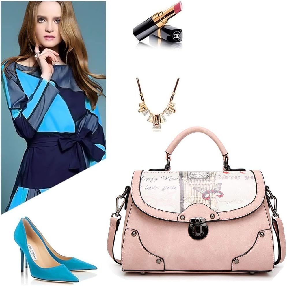 BUKESIYI Damen Tasche Umhängetasche Handtasche Frauen Klein Schultertasche Weekender Lack PU Leder C