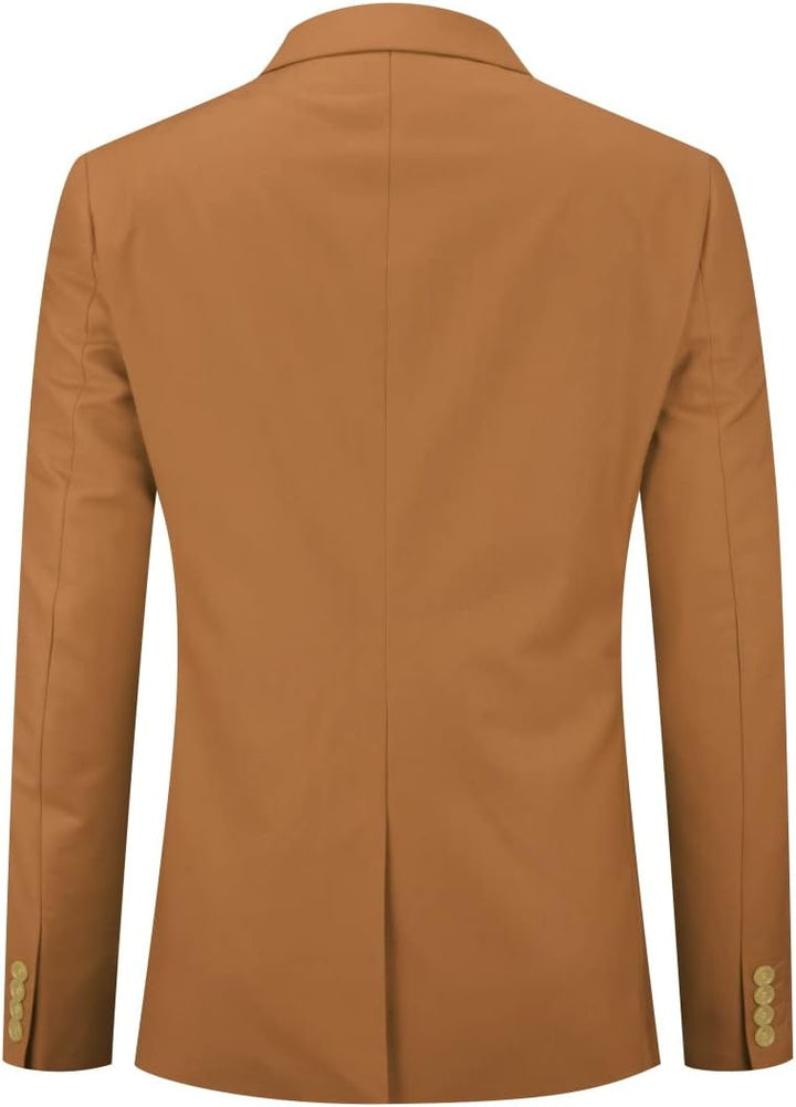 YOUTHUP Herren 3 Teilig Anzug Slim Fit Formell Anzüge 1 Knopf Herrenanzug für Business Hochzeit XS B