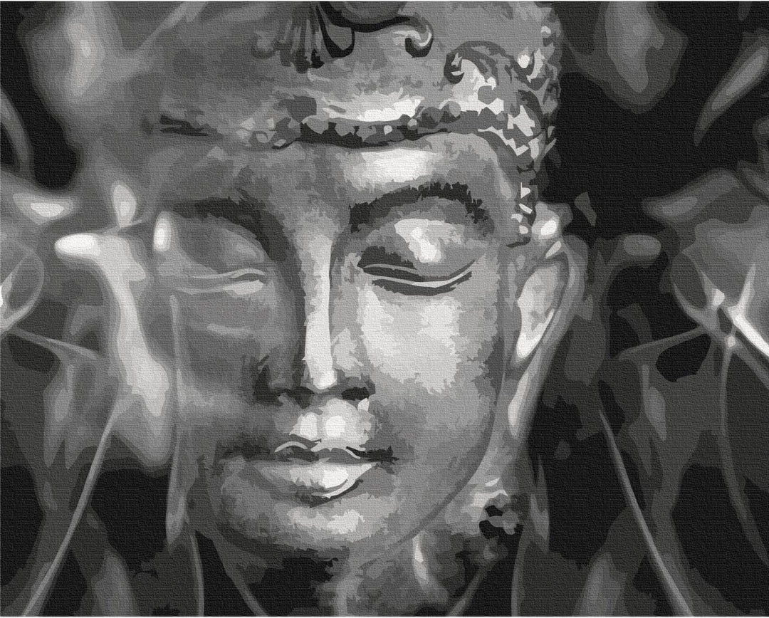 murando - Malen nach Zahlen Buddha 60x40 cm Malset mit Holzrahmen auf Leinwand für Erwachsene Kinder