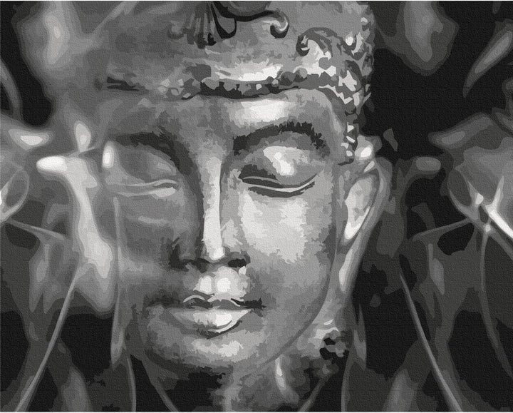 murando - Malen nach Zahlen Buddha 60x40 cm Malset mit Holzrahmen auf Leinwand für Erwachsene Kinder