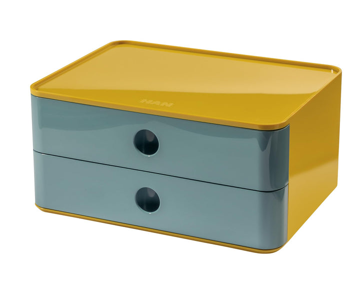 HAN Schubladenbox Allison SMART-BOX mit 2 Schubladen und Trennwand, Kabelführung, stapelbar, Utensil