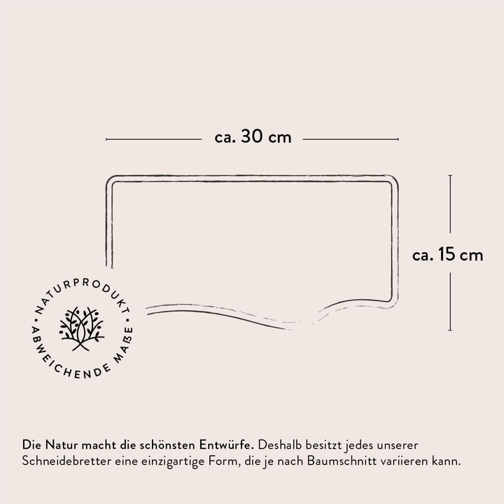 DAS OLIVENHOLZBRETT ®, Schneidebrett Massivholz, Kräuterbrett, Frühstücksbrett aus Holz, Olivenholz