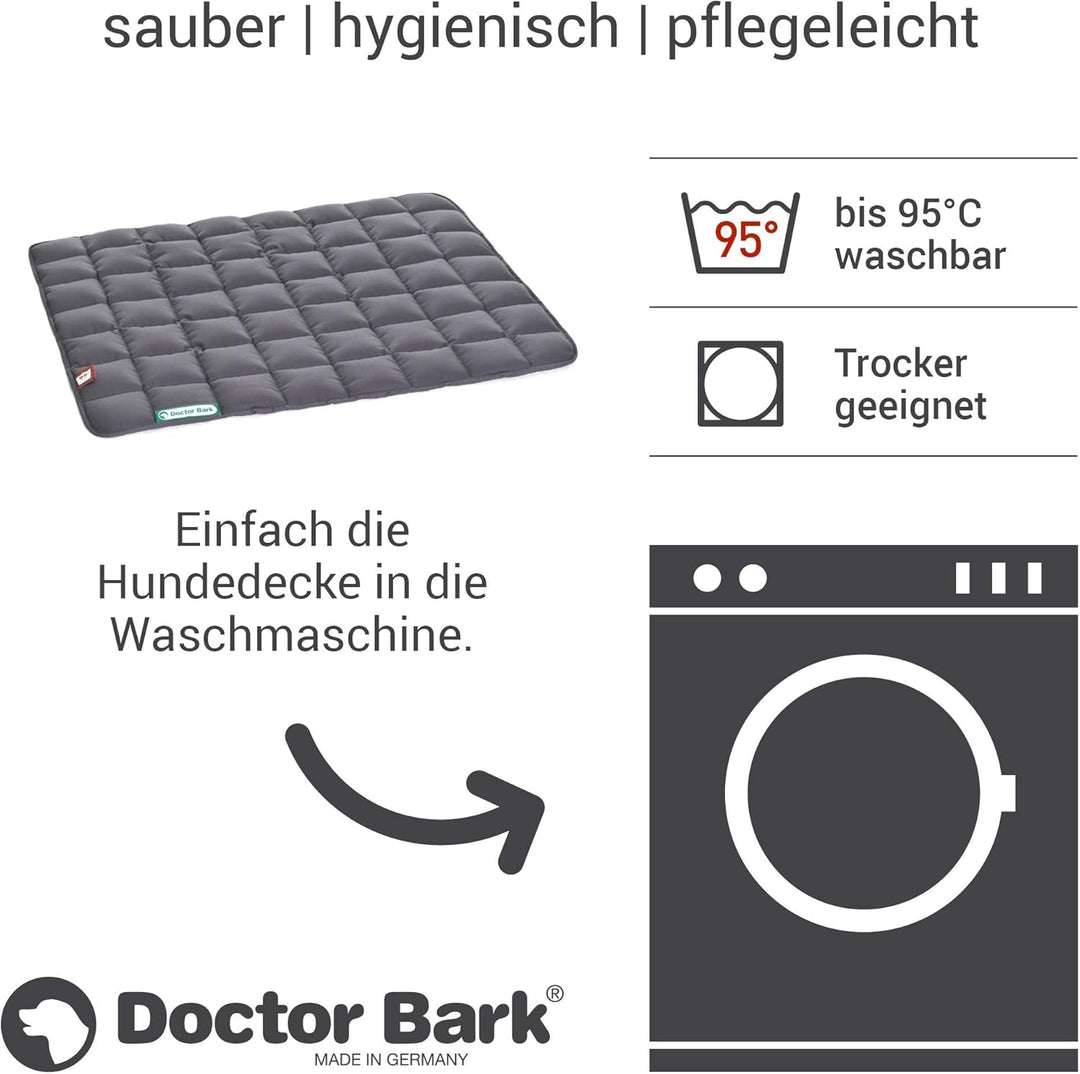 Doctor Bark Hundedecke - weiche, hochwertige Hundematte für mittlere Hunde, robuste Indoor - Outdoor